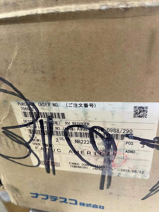 Fanuc Nabtesco Precision Reduction Gear RV Axis Reducer A97L-0218-0988/290 *NEW*
