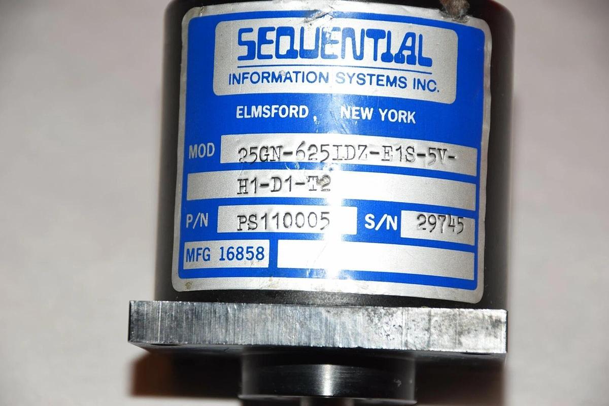 Used SEQUENTIAL Shaft Encoder PS110005 , 25GN-625IDZ-E1S-5V-H1-D1-T2