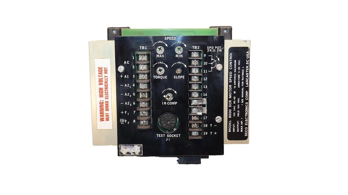 Used Seco Electroncis 8500 120Vac 60Hz 15Amp SCR Motor Speed Control