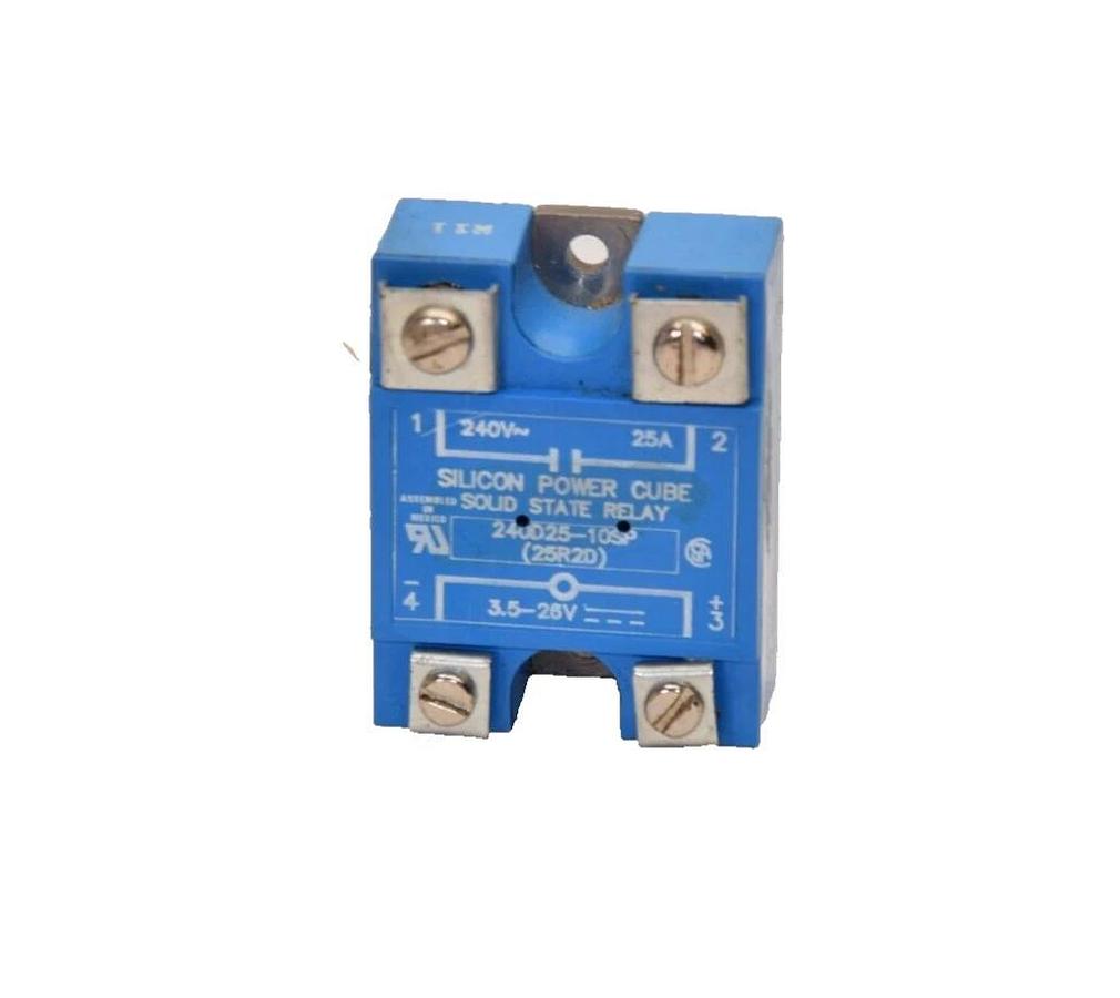 Used SILICON POWER CUBE 240D25-10SP , 25R2D 25A 240V Solid State Relay
