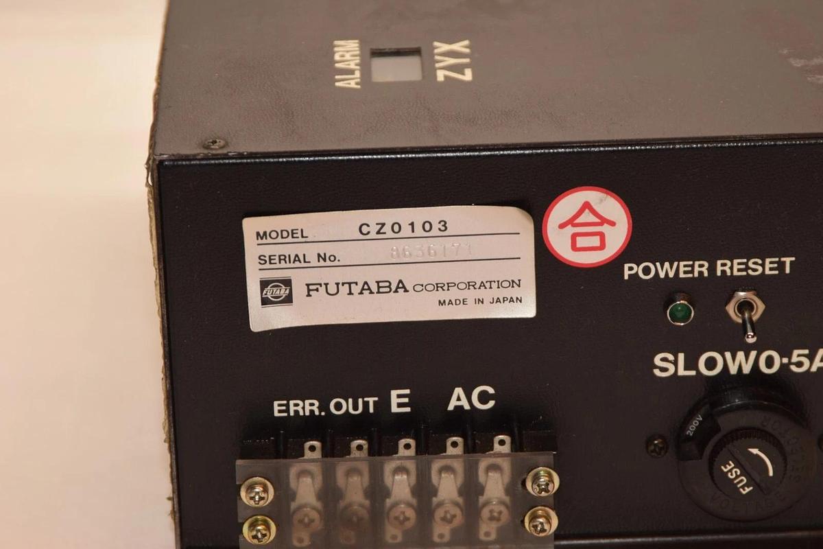 Used FUTABA CORPORATION CZ0103 110/120Vac Panel Mount Controller Module