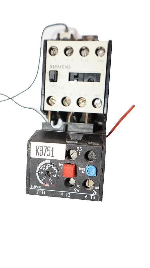Used SIEMENS 3TF4010-0A Contactor With 3UW1001-1J Overload Relay