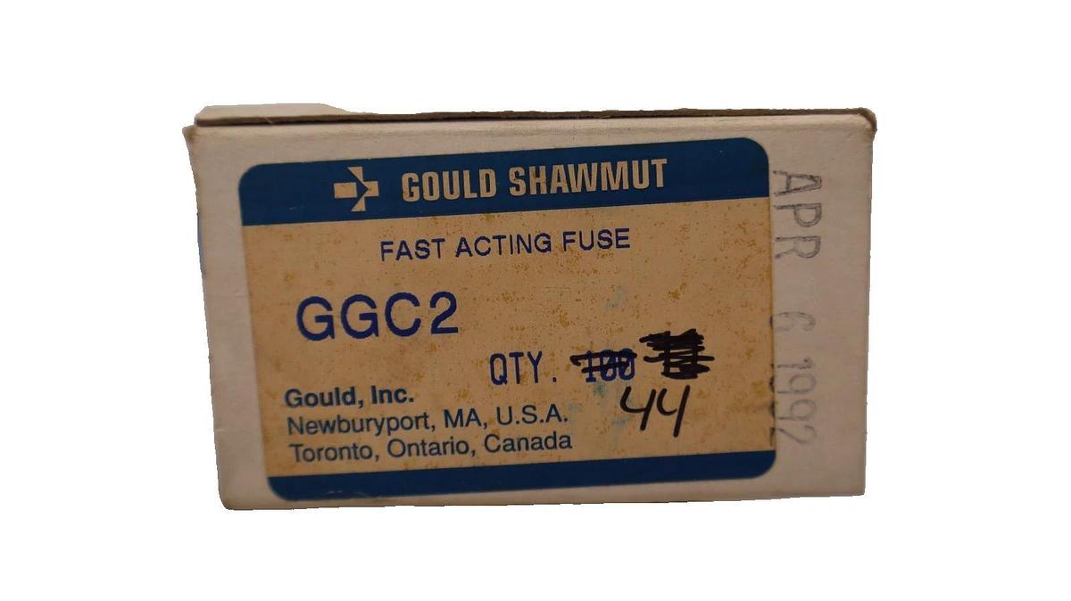 Gould Shawmut GGC2 GGC-2 GGC 2 2A 2 Amp Fast-Acting Fuse (New - Lot of 44)