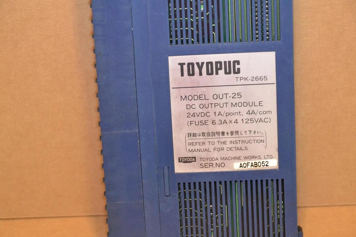 Used Toyopuc OUT-25 PLC DC Output Module TPK-2665 OUT 25