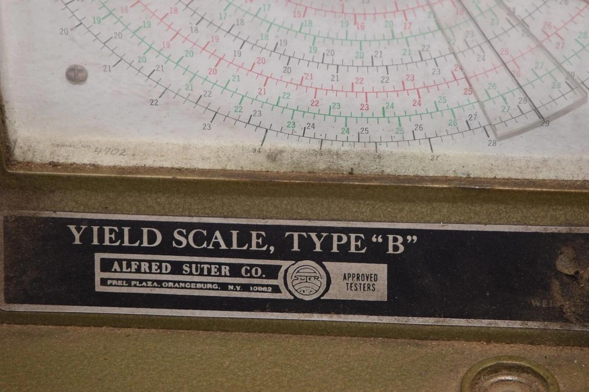 Used ALFRED SUTER CO. Type "B" Yield Scale