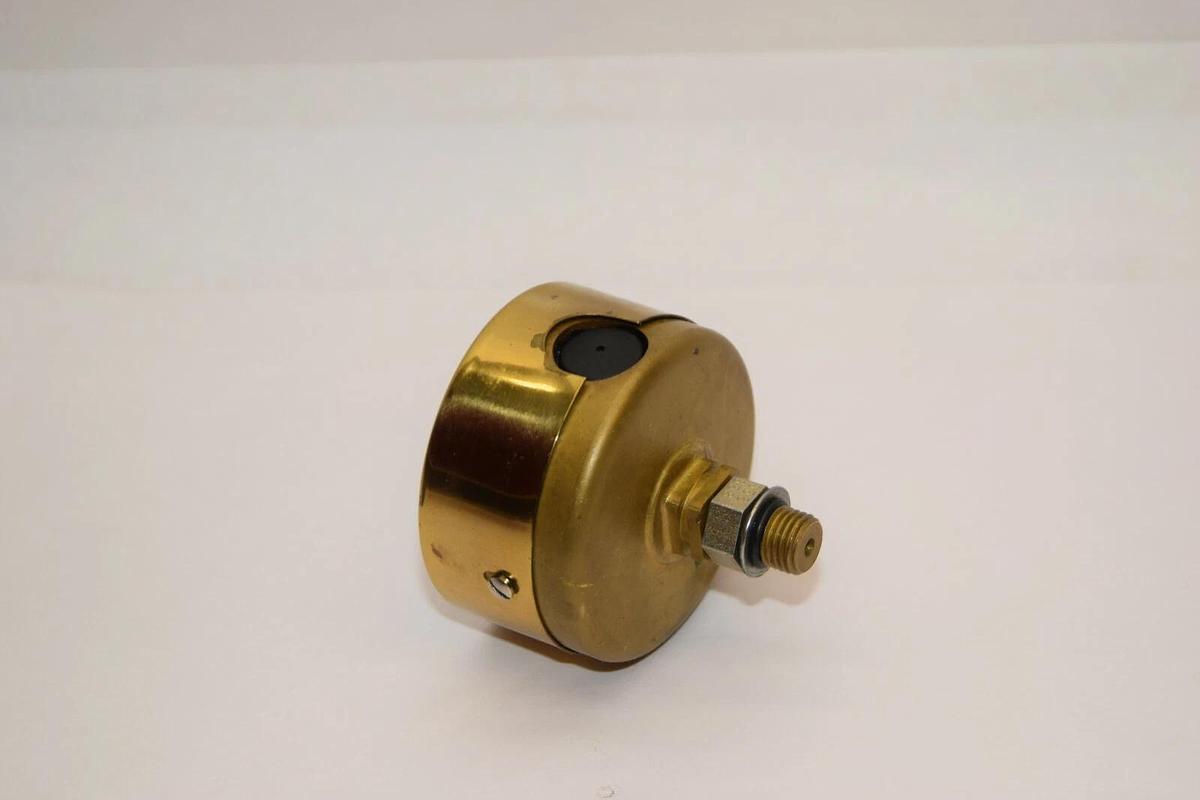 (NEW) NOSHOK / OILGEAR 0-3000psi 0-200 Bar 1/4" NPT Brass Back Mount Gauge