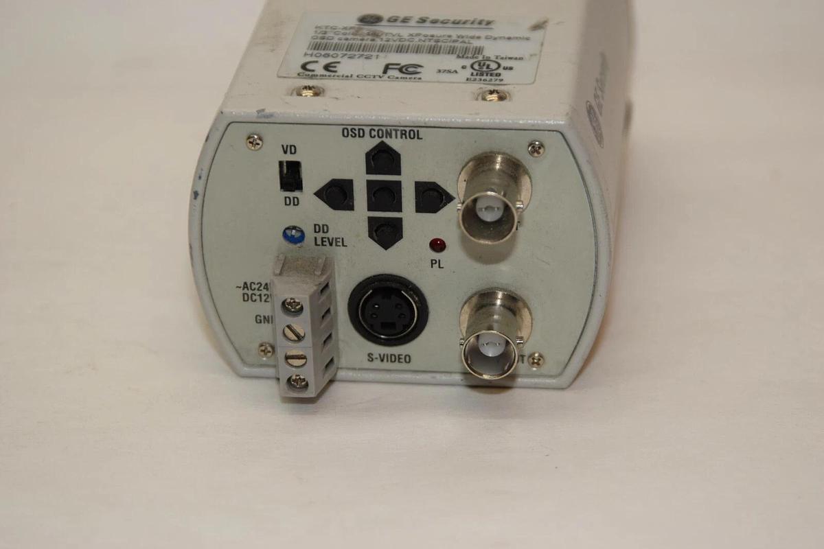 Used GE SECURITY KTC-XP1 12Vdc 24Vac 1/3" Color XPosure Wide Dynamic OSD Camera