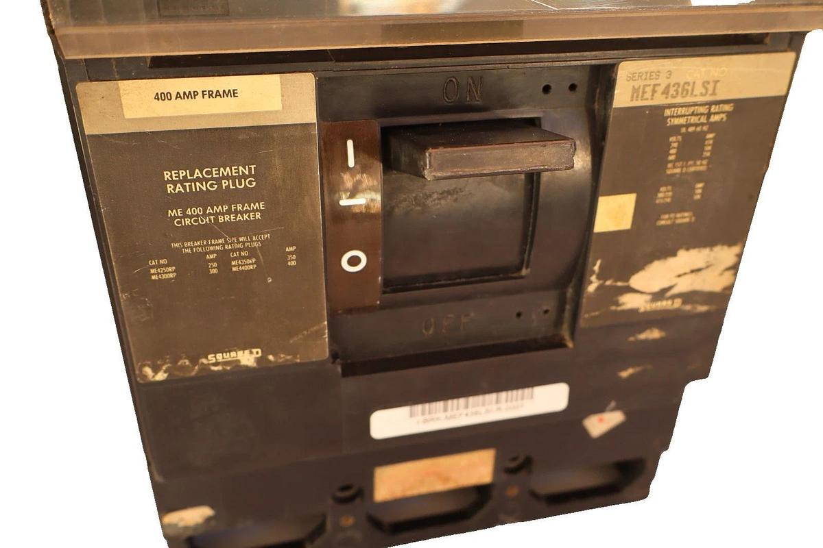 Used Square D 400 Amp MEF436LSI 600V Circuit Breaker 3 Pole 400A