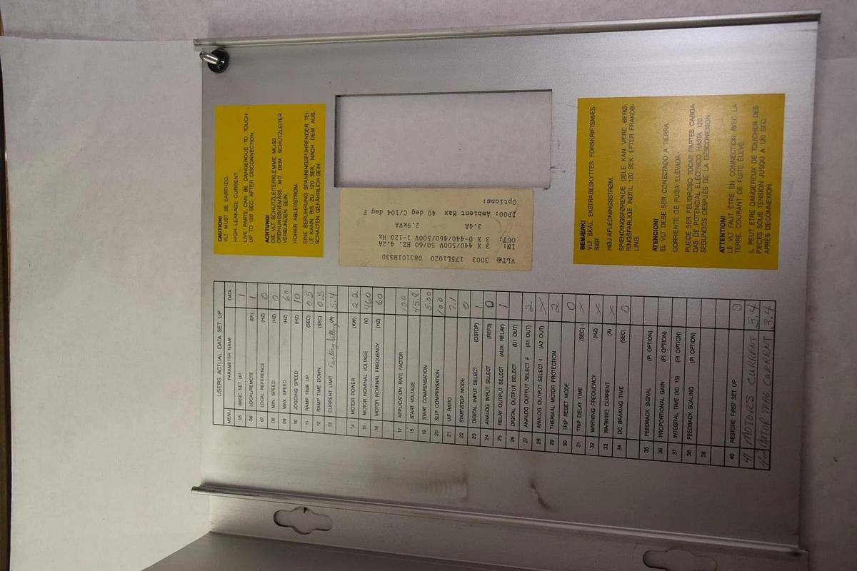 DANFOSS VLT Type 3003, 175L1020 VSD 440/500V
