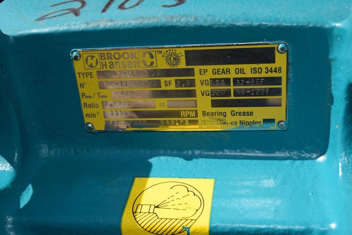 Brook Hansen Gear Drive Box Speed Reducer QHRD2-CLN-7.1 K00-11863-A1 7.2995:2.9