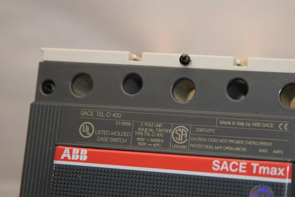 (New)  ABB SACE TMAX T5 L-D 400 T5L-D400 3P Circuit Breaker