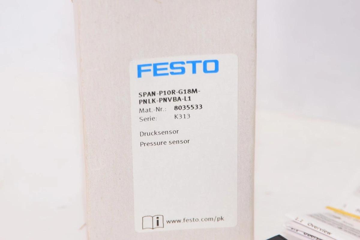 (NEW) FESTO SPAN-P10R-G18M-PNLK-PNVBA-L1 8035533 Pressure Sensor