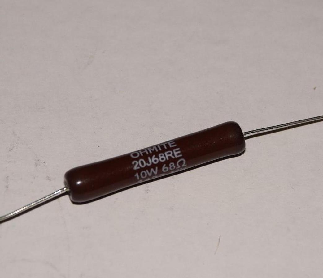 Ohmite Brown Devil 10 W Wirewound Power Resistor, 68 Ohm, 20J68RE 10W 68 Ohm
