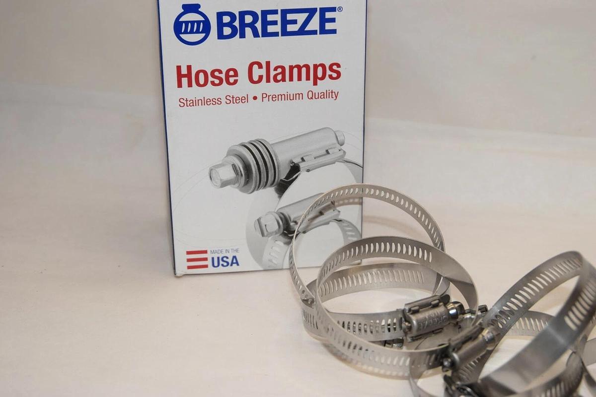 (NEW - Box of 10) BREEZE 64036 Stainless 1-13/16" - 2-3/4" 46-70mm Hose Clamps