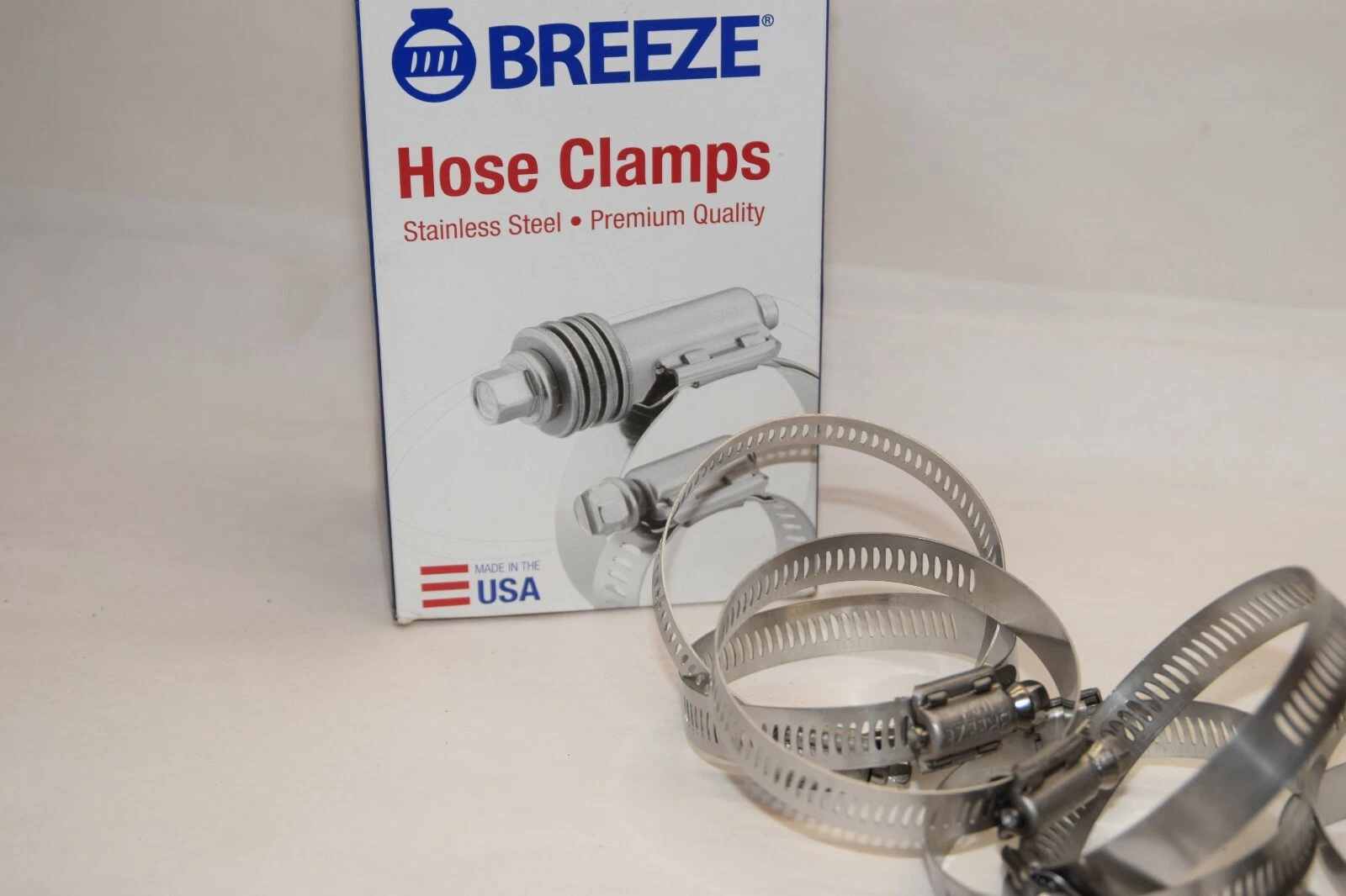 BREEZE  Stainless Hose Clamps 64036 1-13/16" - 2-3/4" 46-70mm (NEW - Box of 10)