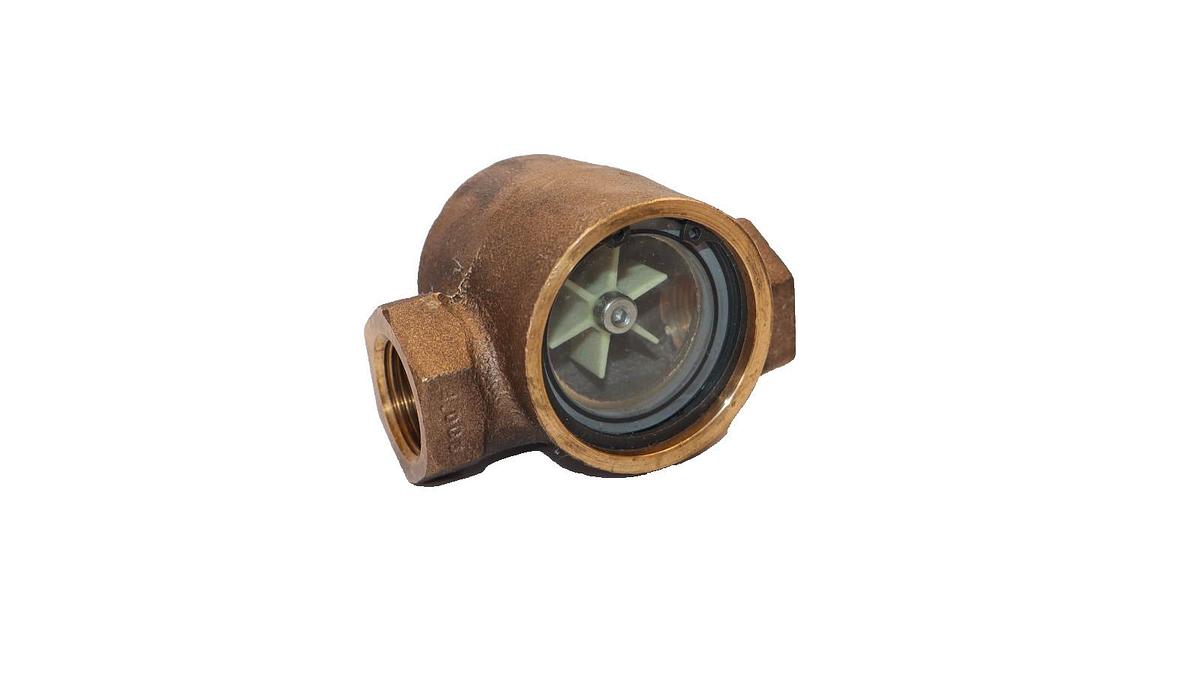 OPW 1" npt 200°F 125psi Propeller Style Flow Indicator Brass Body (New)