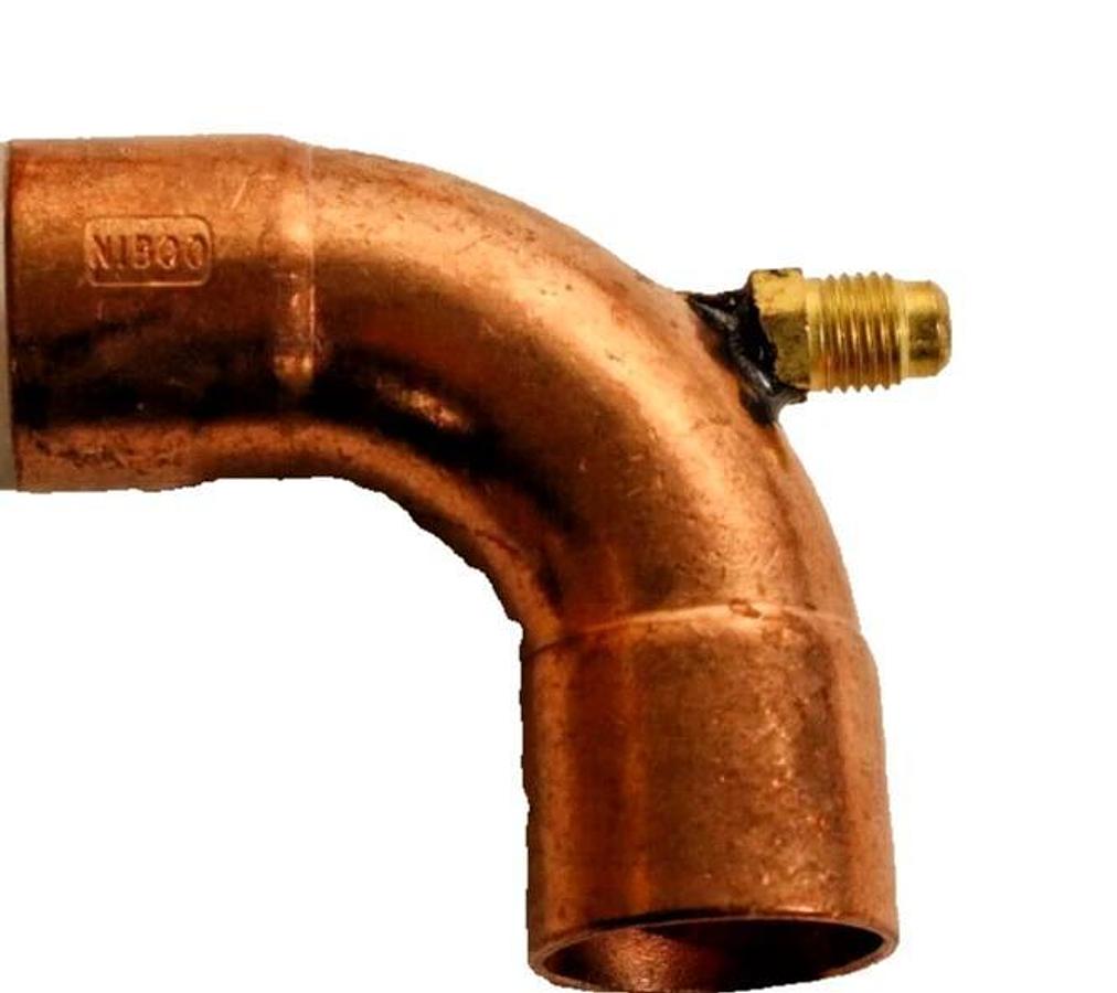 (20) Nibco 1" 90 degree 90° Copper Fitting Elbow HVAC w/ Schrader Valve Port NEW