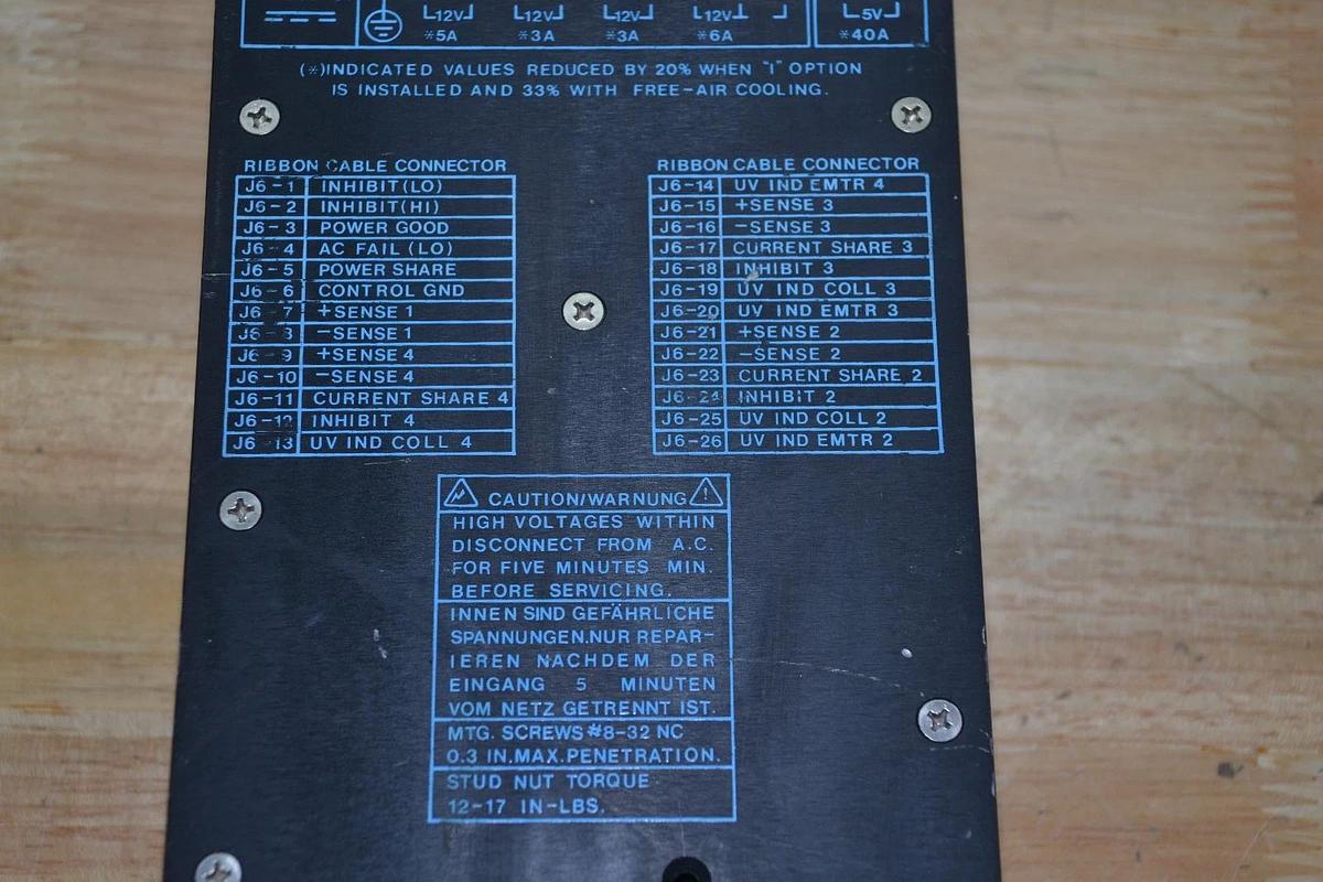 Used POWERTEC 29D5-C2A-371 CR-3 5-12V 3-40A VAULSWITCHER II POWER SUPPLY