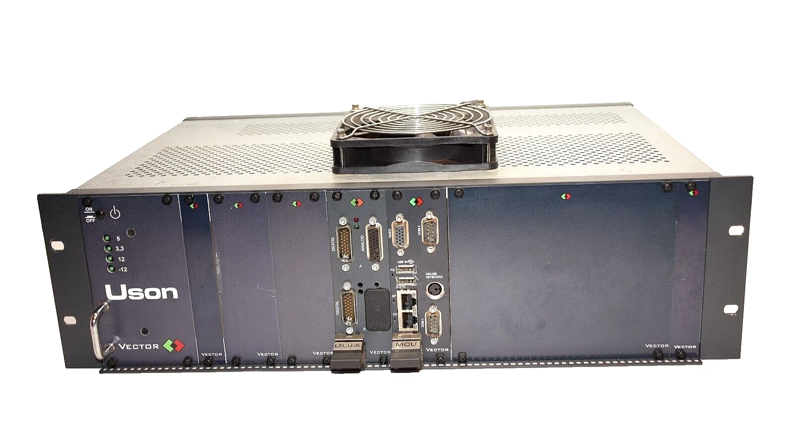 Used USON / VECTOR 51999 99-264Vac 47-66Hz 150W Mount Rack With Power Supply