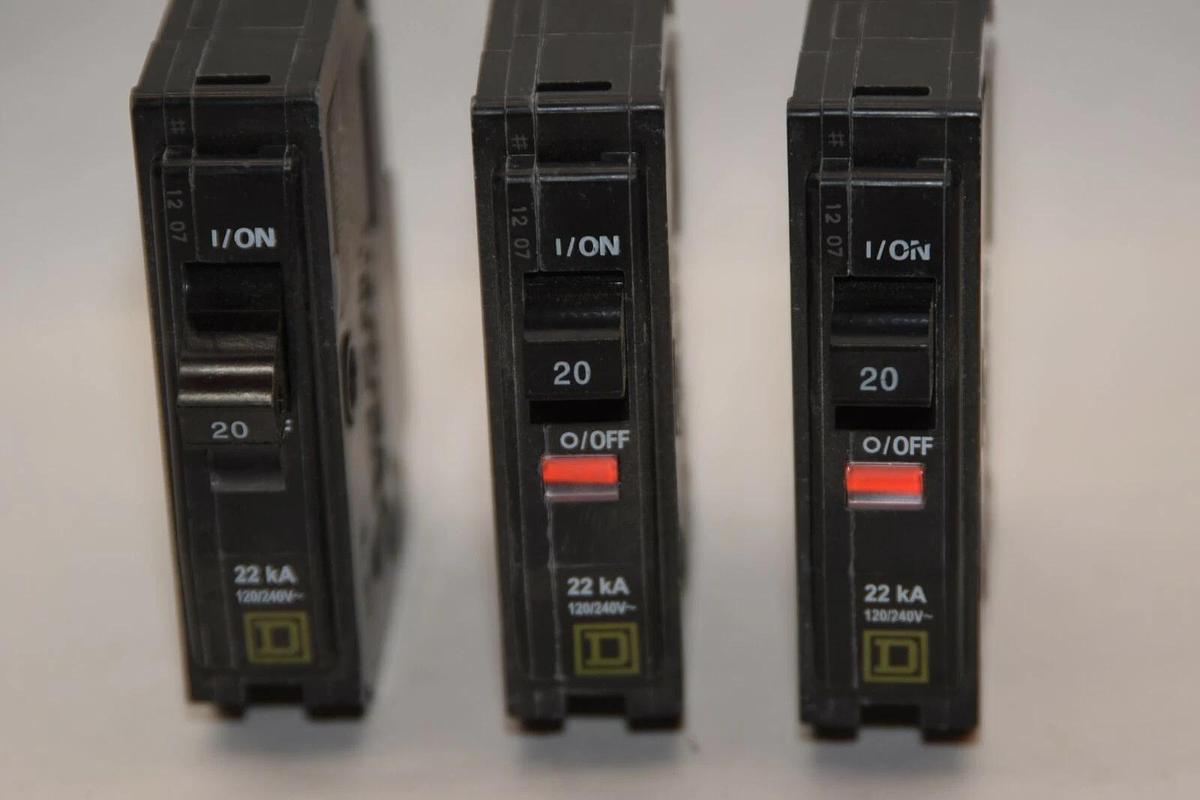 (NEW - Lot of 3) SQUARE D Q0B QOB Issue No. DR-6013 20A 20 Amp A Breaker
