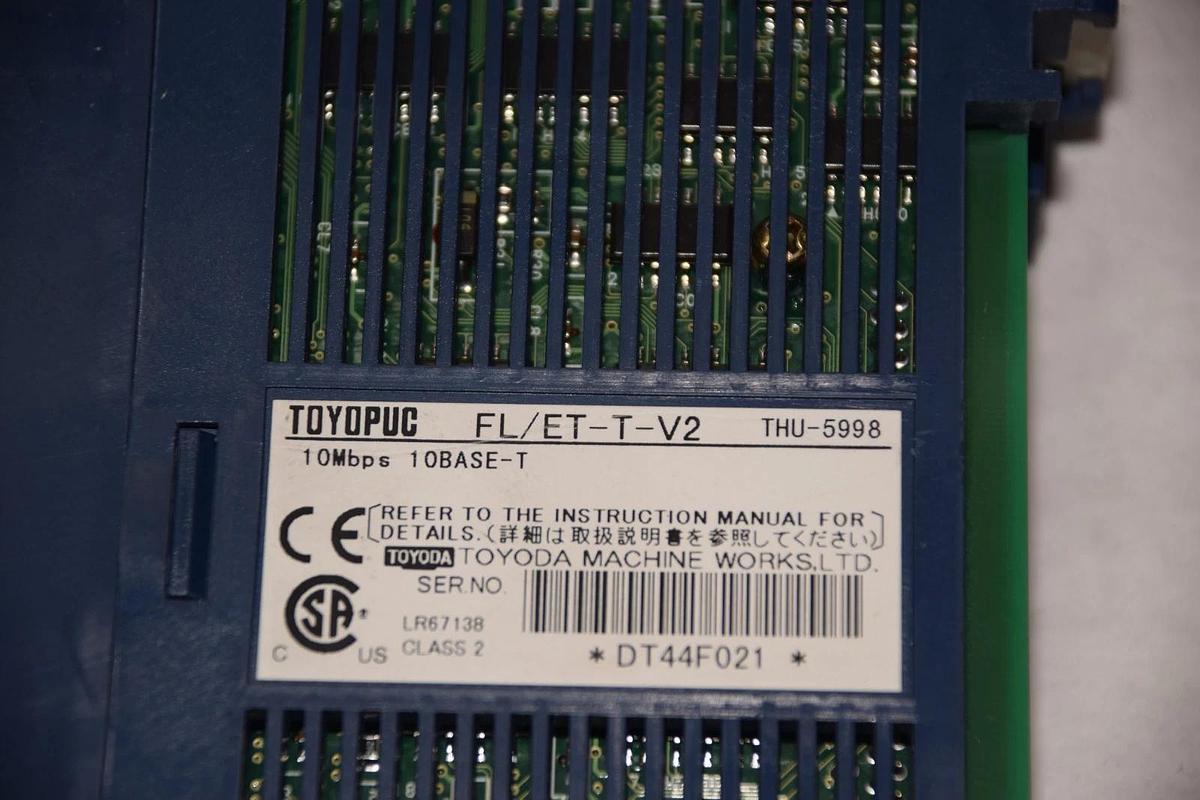 Used TOYODA / TOYOPUG THU-5998 FL/ET-T-V2  10Mbps 10BASE-T ETHERNET MODULE