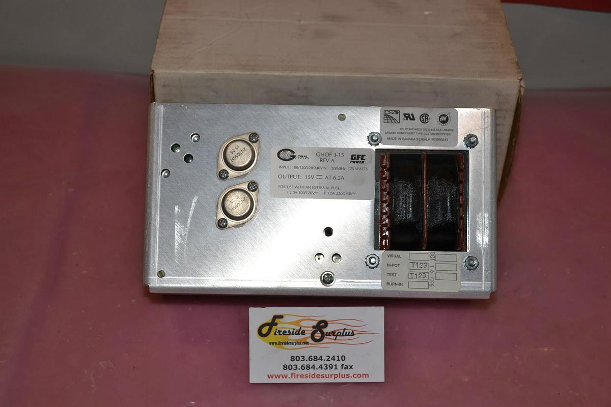 GLOBAL SERIES POWER SUPPLY REV. A GHOF 3-15 3 15 GHOF315 NEW
