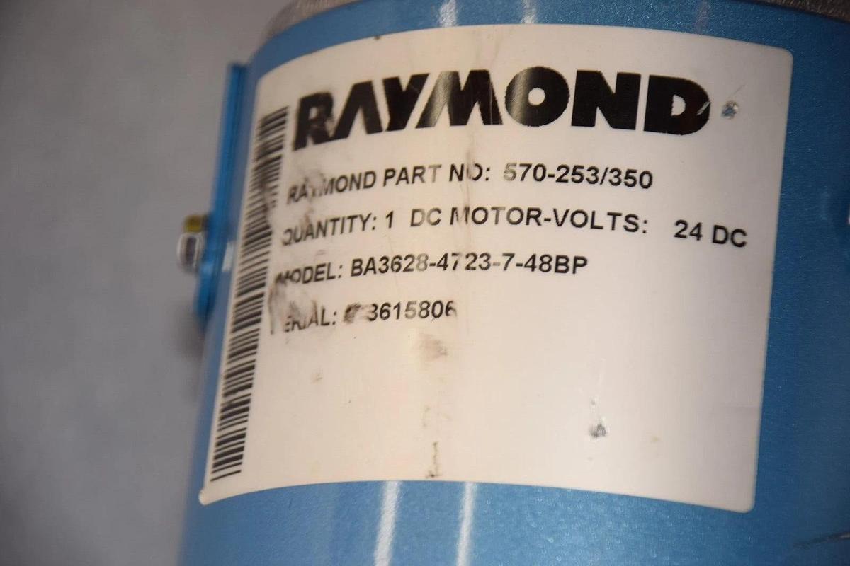 Used RAYMOND 570-253/350 570253350 BA3628-4723-7-48BP 24Vdc Motor Pump