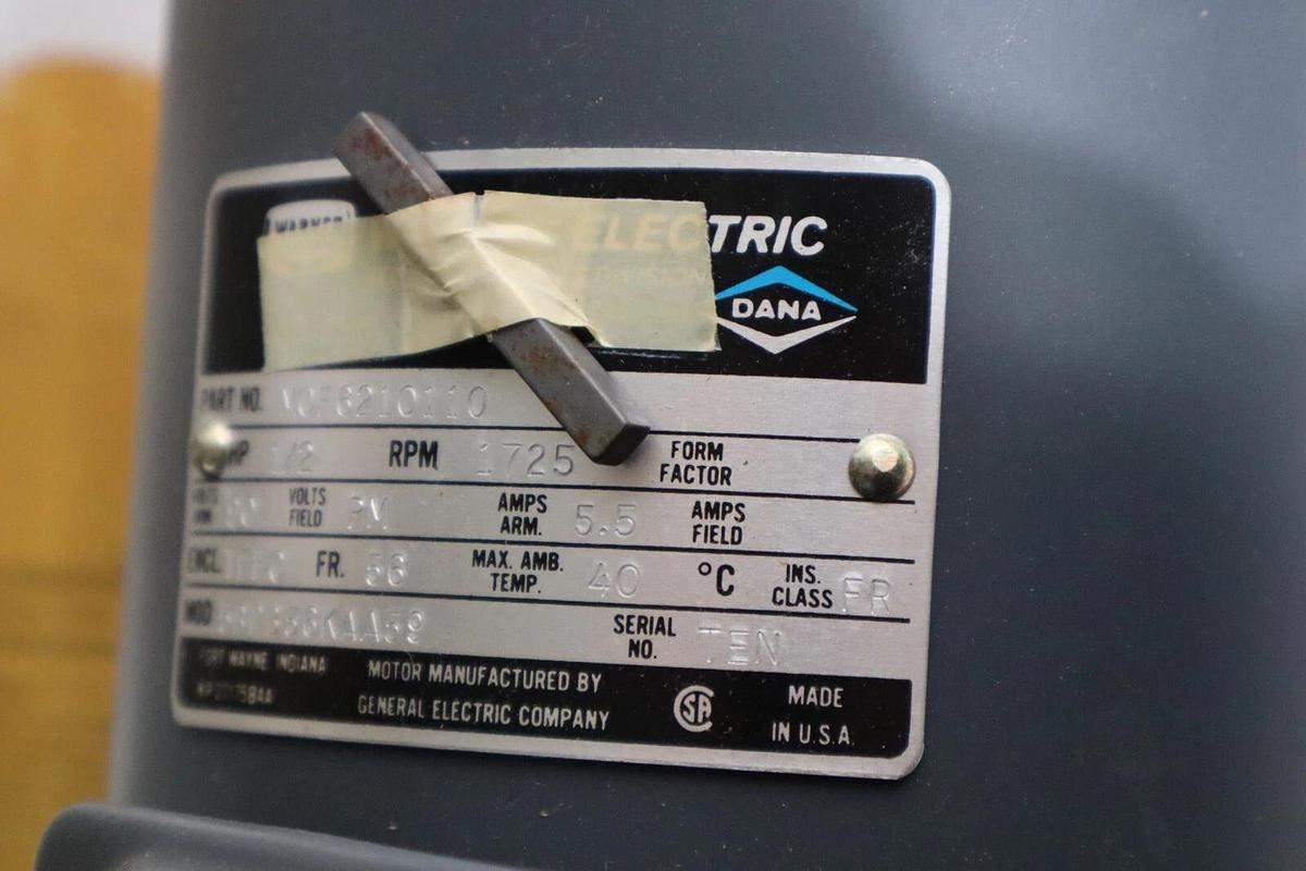 Warner Electric Seco DC Motor M0F6210110 5BPB56KAA59 1/2hp .5hp 90v 1725rpm NEW