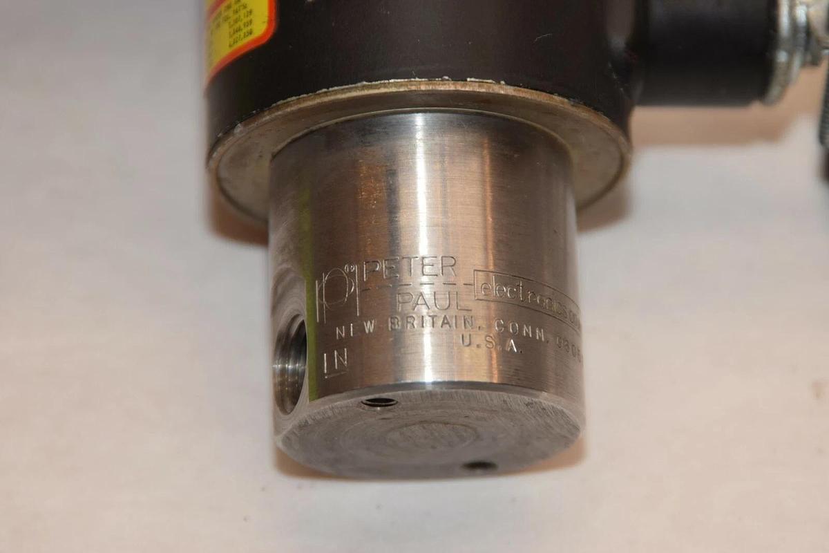 Used PETER PAUL 71Z00350CM 71Z00350CM-120 120v 125psi 5/32" Solenoid Valve