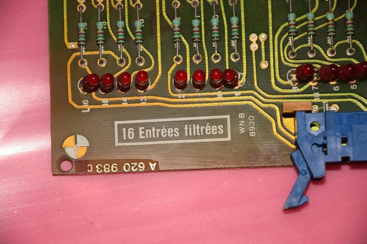 Used CENTRALP AUTOMATISMES 65004192 16 ENTREES FILTREES A 620 983 C BOARD