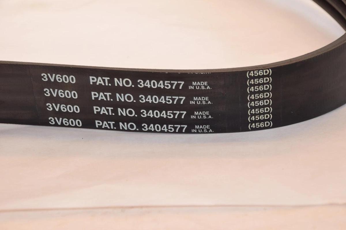 (No name) 4-Ribbed V-Belt 4/3V600 3V600/4 4-3V600 3V600 456D  Made in USA (NEW)
