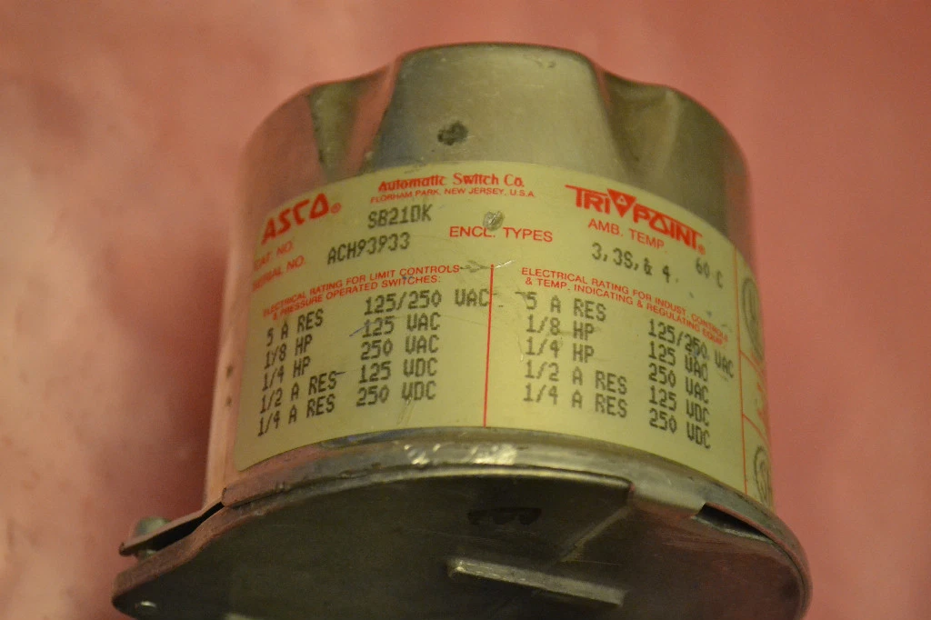 ASCO PRESSURE SWITCH SB210DK (New)