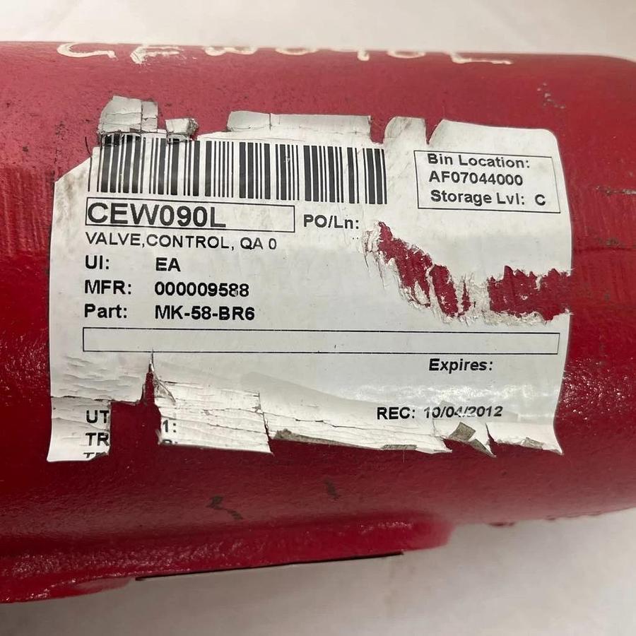 Jordan Sliding Gate Valve 1-1/4" 58-BR6 58BR6 MK-58-BR6 300psi max (NEW)