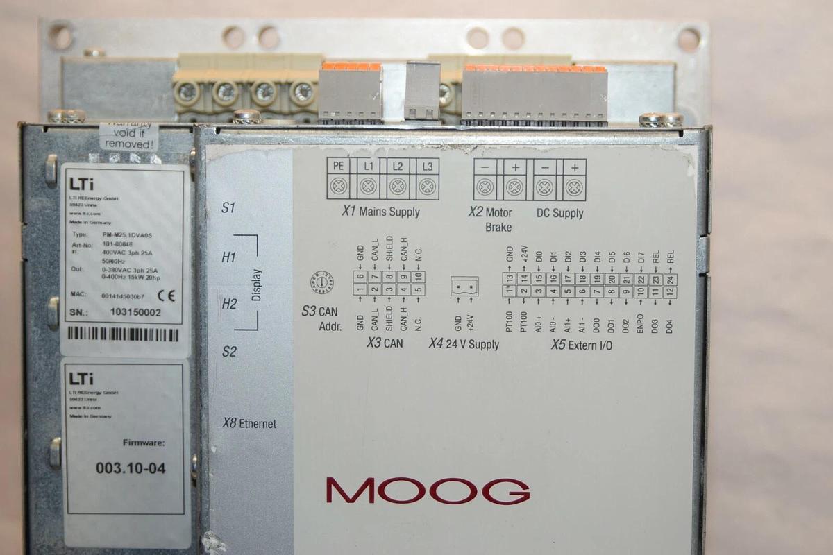 MOOG PM-M25.1DVA0S 400Vac 3Ph 25A 50/60Hz Pitchmaster II Power Supply  (NEW)