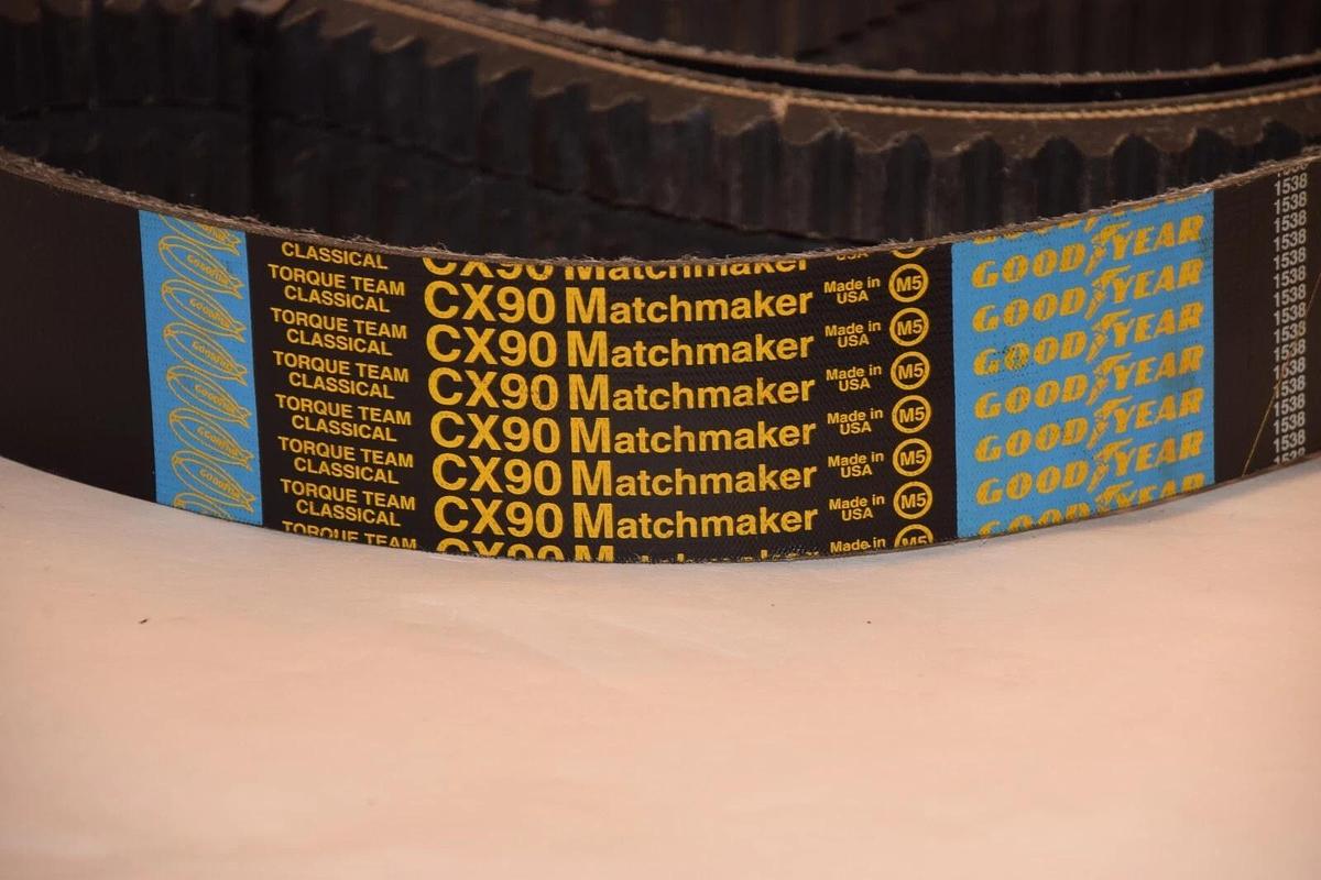 GOODYEAR CX90 2/CX90 2-CX90 CX90-2 CX90/2 2-Rib Cogged Matchmaker V-Belt USA NEW