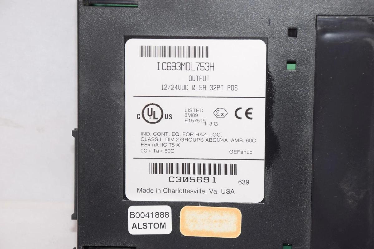 Used GE FANUC Output Module IC693MDL753H 12/24Vdc 0.5A 32pt Pos. Output Module