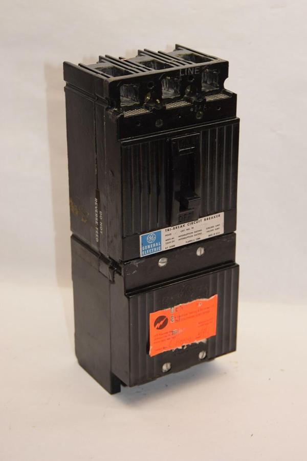 Used GE GENERAL ELECTRIC TB13100AW 100A 100 Amp 100A 600Vac 3P Circuit Breaker