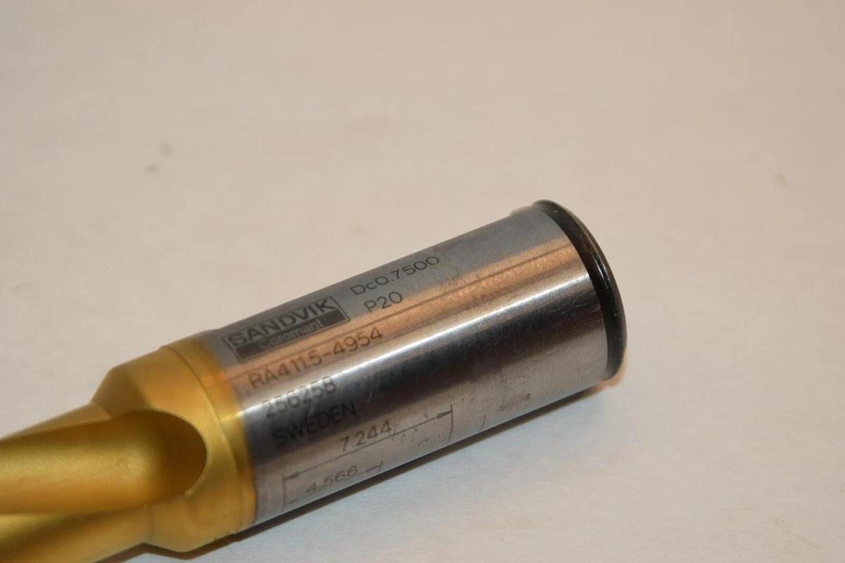 NEW) SANDVIK RA4115-4954 RA411.5-4954 256258 Carbide Tip Coolant Thru Drill Bit