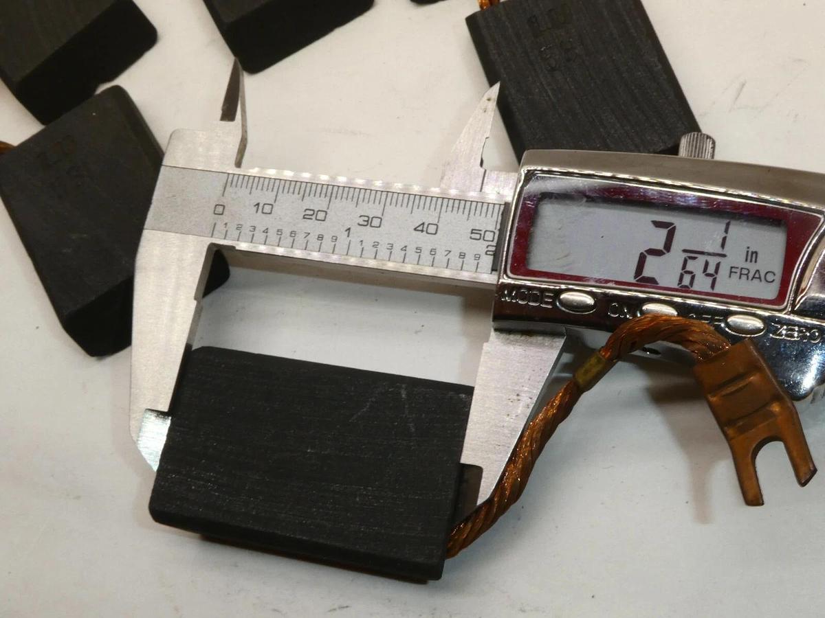 (NEW - Lot of 6) LU 581 LU581 1-15/64" x 2-1/64" x 1/2" Carbon Motor Brush