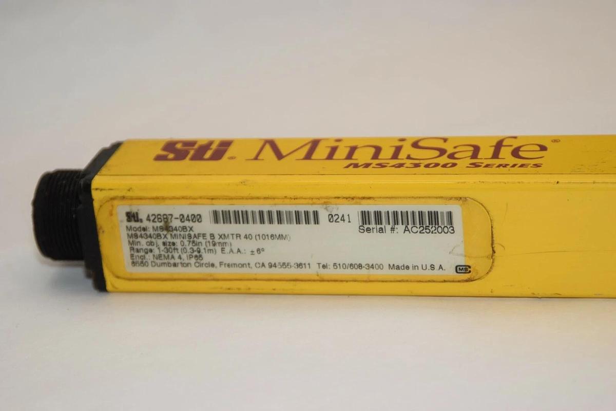 Used STI 42687-0400 MS4340BX 1-30' .75" SAFETY LIGHT CURTAIN