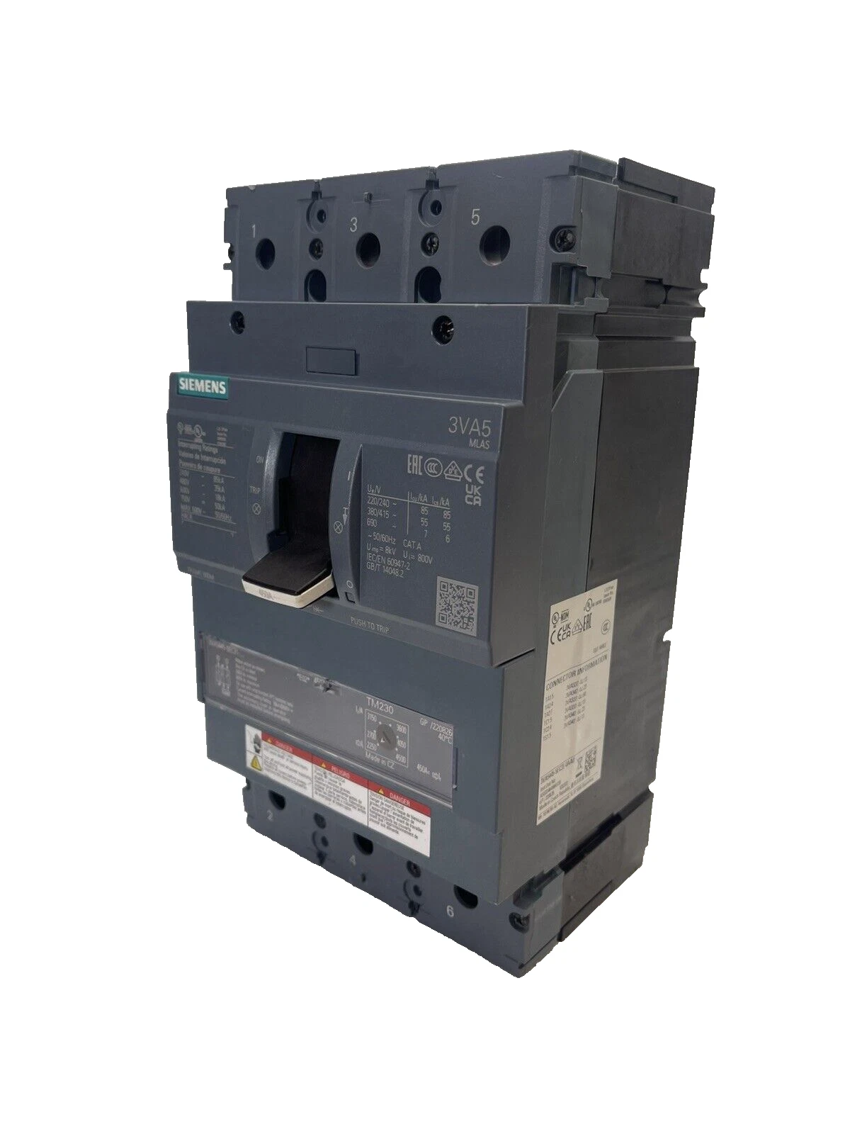 Siemens 450a Breaker 3VA5445-5EC31-0AA0 450 Amp 3VA5445-5EC31 0AA0