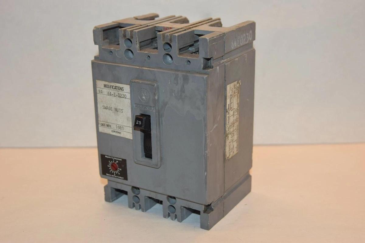 Used Westinghouse 204P042H01B 25A 25 Amp A 600V 60-E-0230 Circuit Breaker