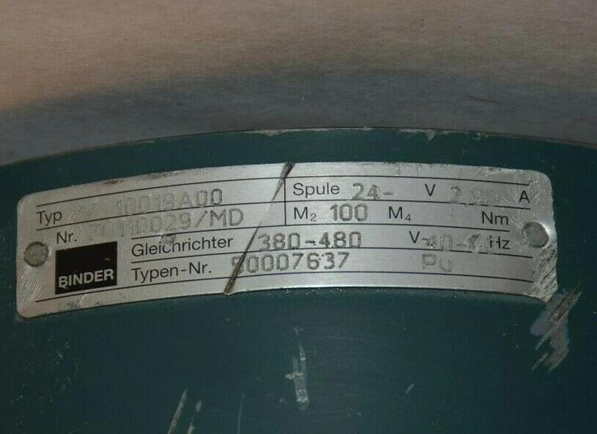 Used BINDER Electric Brake 77 10019A00 380-480V 24V Coil  7710019A00  50007637