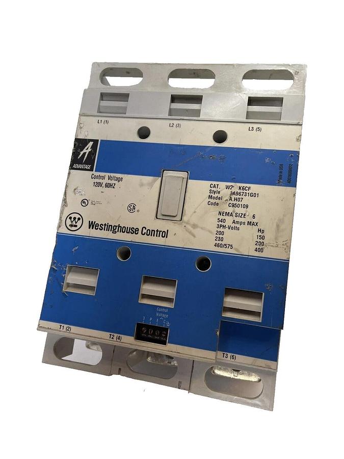 WESTINGHOUSE Advantage W201K6CF 1A96731G01 Size Sz 6 540A 120V Coil Contactor