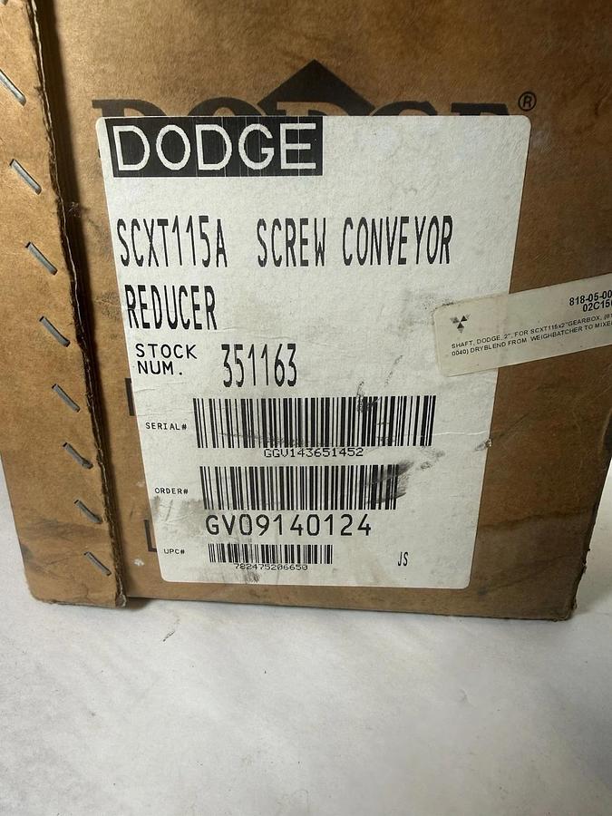 Dodge SCXT115A 351163-GV143651452 Screw Conveyor Reducer Gear box 15.35 : 1 New