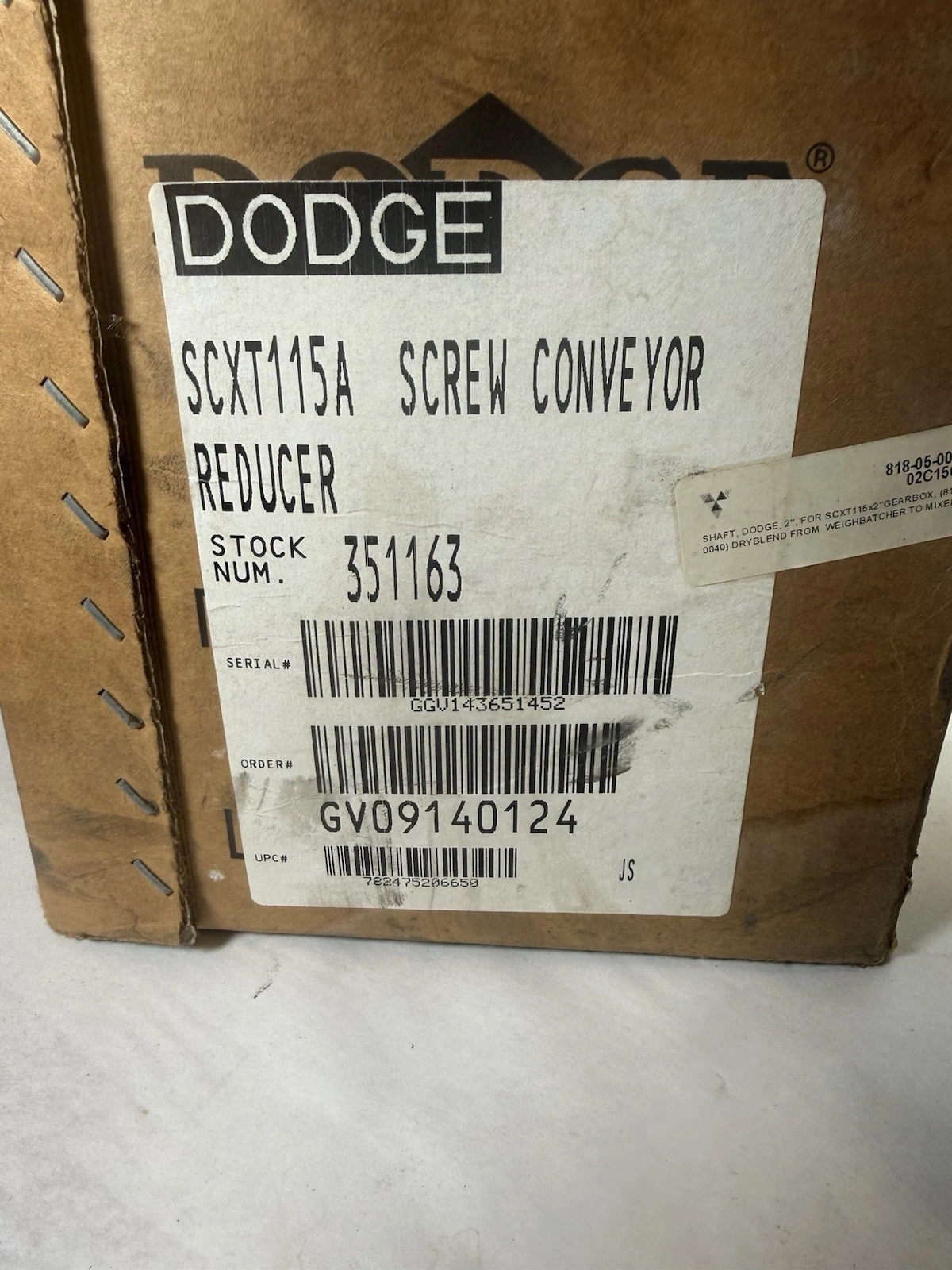 Dodge SCXT115A 351163-GV143651452 Screw Conveyor Reducer Gear box 15.35 : 1 New
