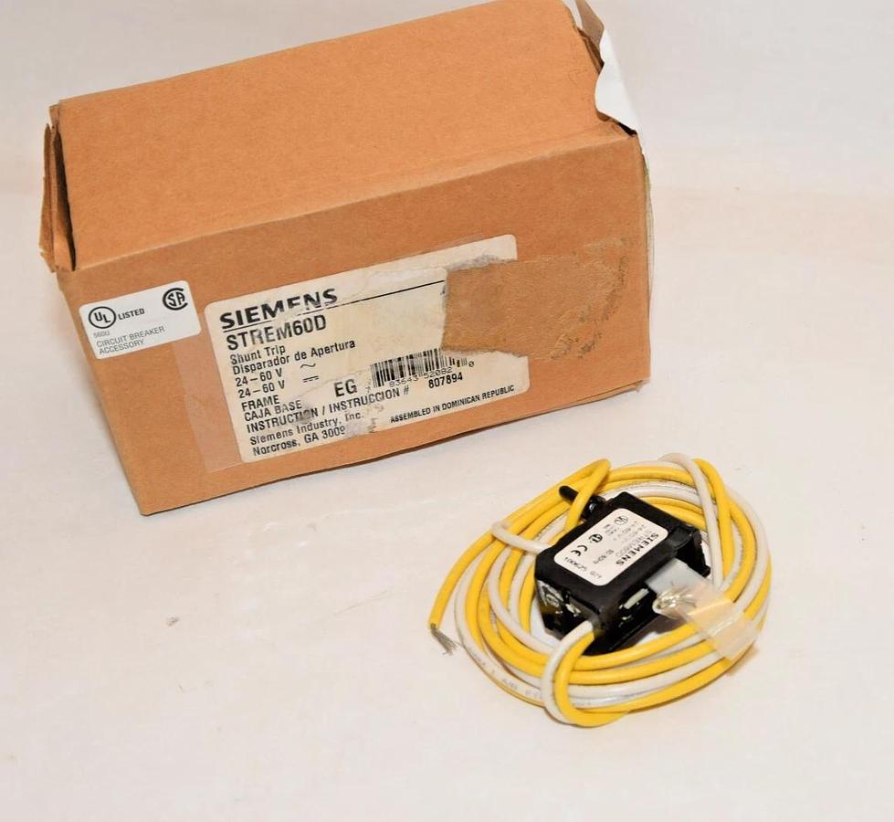 Siemens STREM60D Shunt Trip 24-60v NEW
