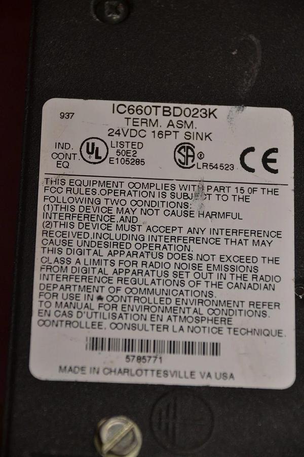 Used General Electric GE Fanuc Electric Module IC660ELD021B 24/48vdc IC660TBD023K