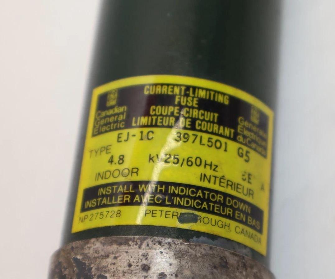 Used GE GENERAL ELECTRIC Canadian EJ-1C 397L501 EJ1C 5e Amp 5eA Indoor 4.8kV25/60hz