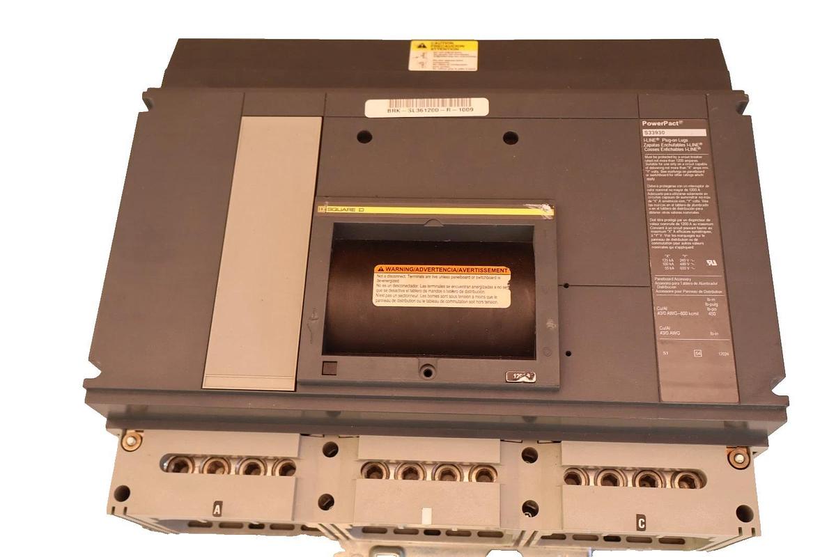 Used Square D I-Line PowerPact 1200Amp S33930 Circuit Breaker 1200 A 3Pole